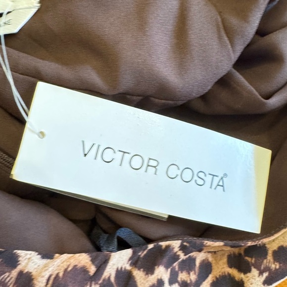 Victor Costa Cheetah Leopard Animal Print Halter Dress Size 6 NEW - Picture 13 of 16